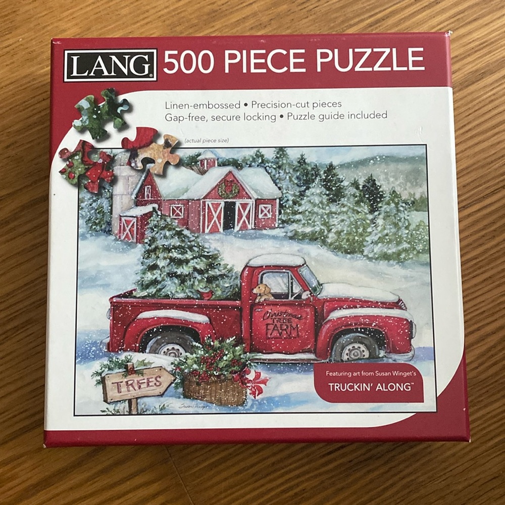 New LANG Christmas Memories Puzzle Re Truck 500 Pieces